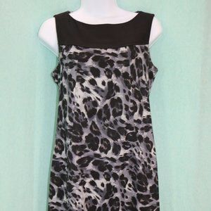 A-line Fitted Animal Print Mini Dress